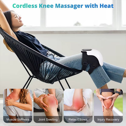 Brand New 2025 Kneeal™ 3-in-1 Heated Knee Massager with Red Light & Vibration Therapy